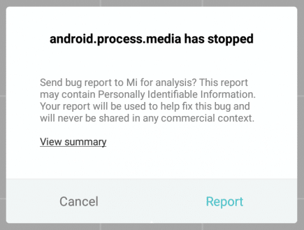 Android Process Media İşlemi Durduruldu