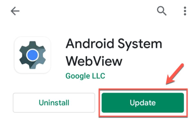 Android System Webview Güncelleme Sorunu
